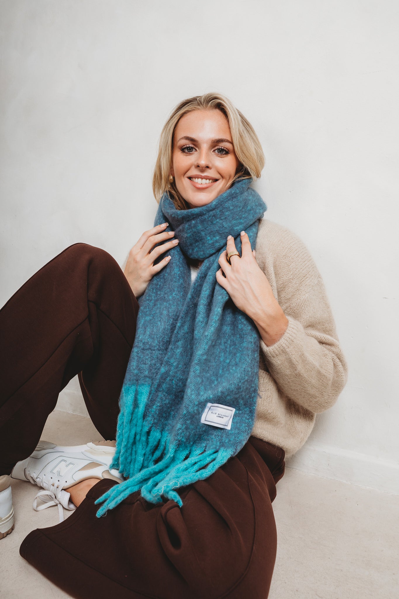 Winter Scarf - Tonal Blue