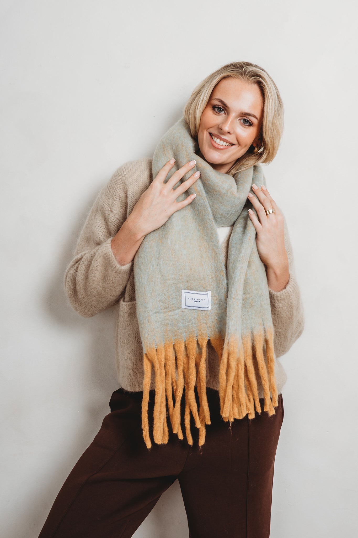 Winter Scarf - Tonal Turquoise