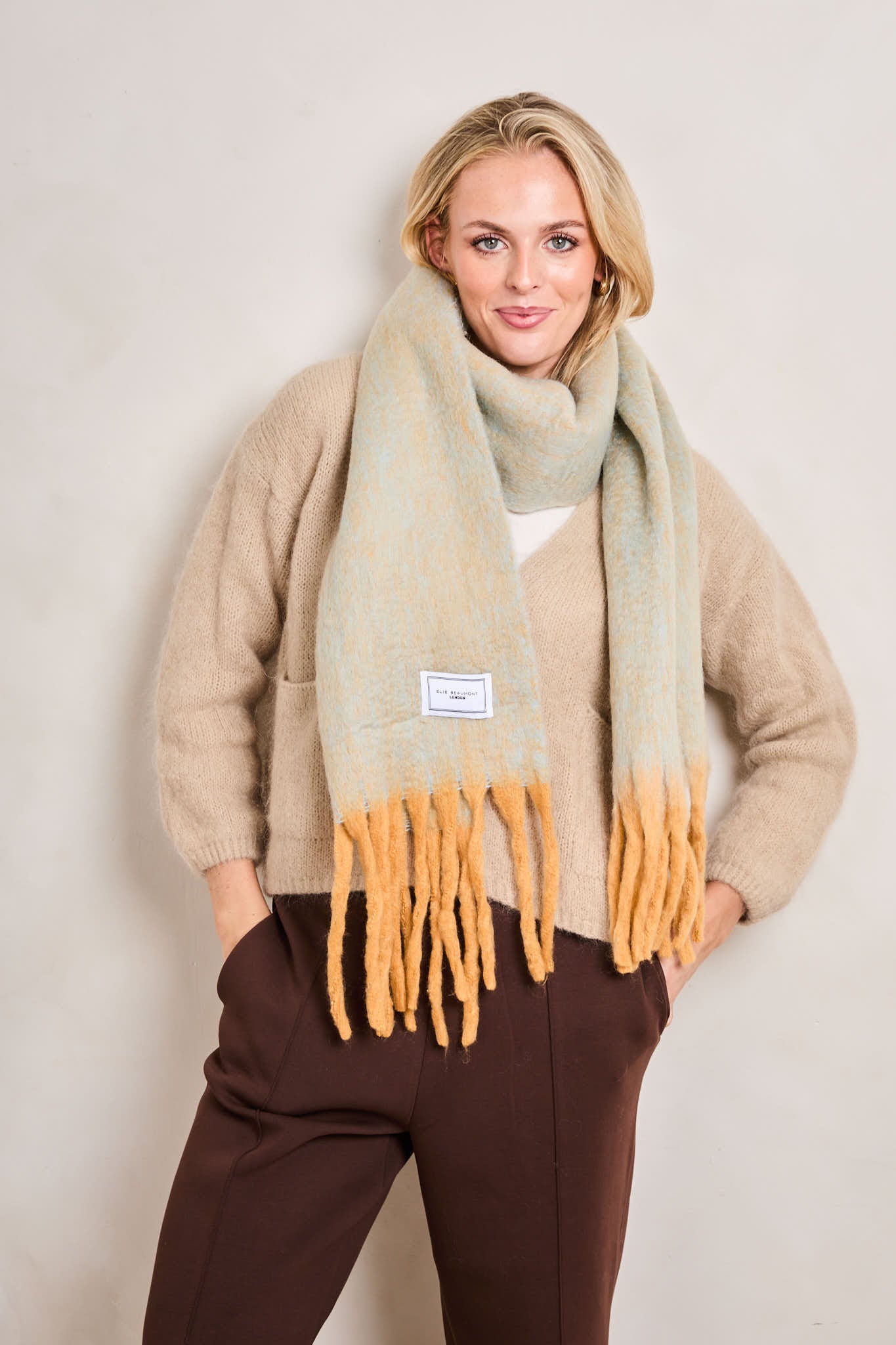 Winter Scarf - Tonal Turquoise