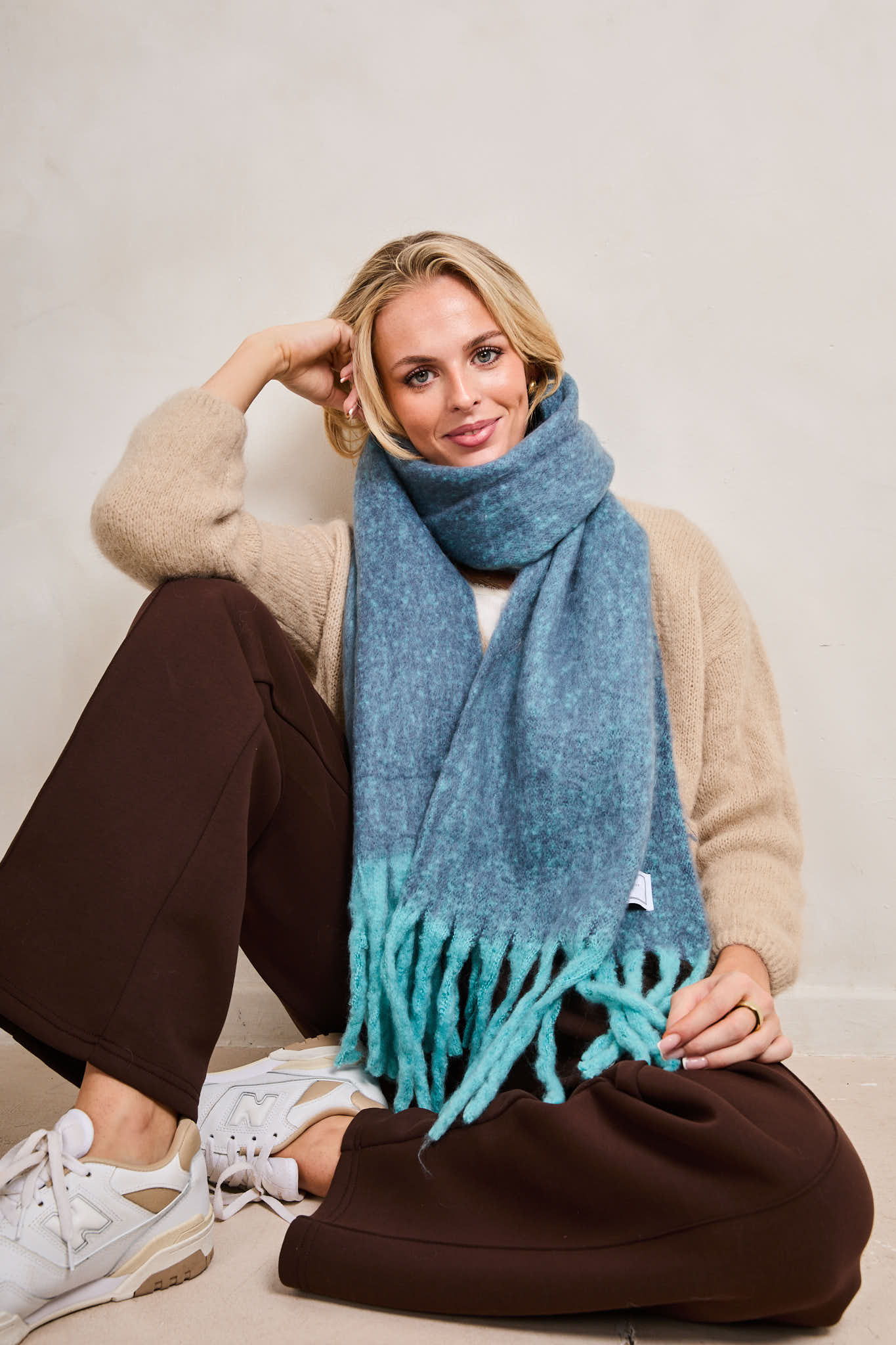 Winter Scarf - Tonal Blue