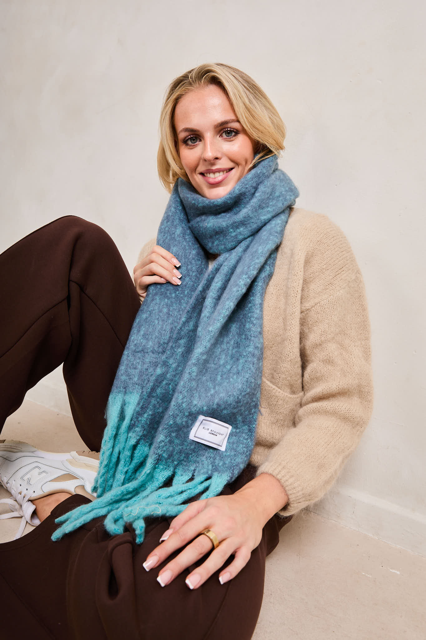 Winter Scarf - Tonal Blue