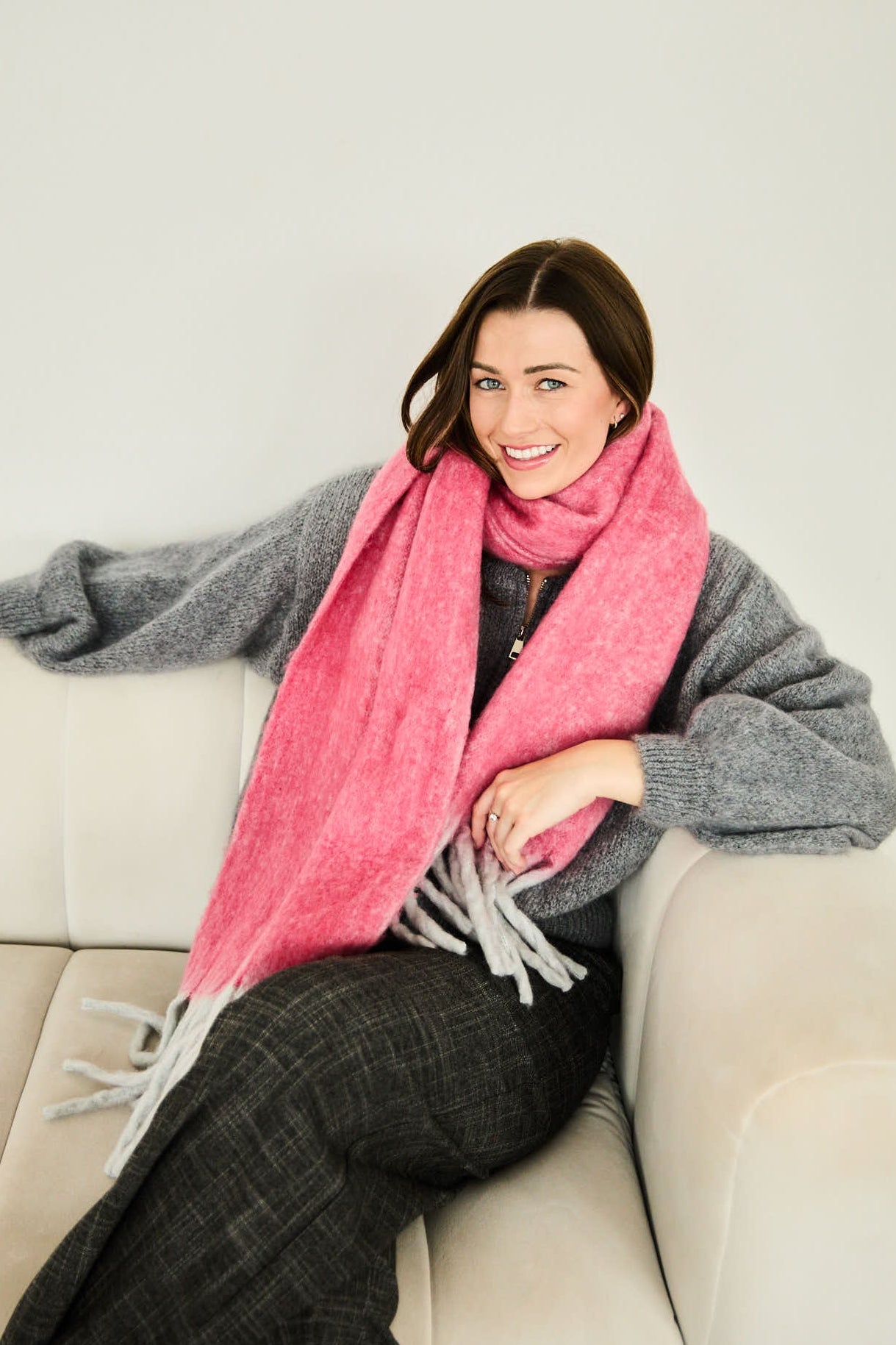 Winter Scarf - Tonal Pink