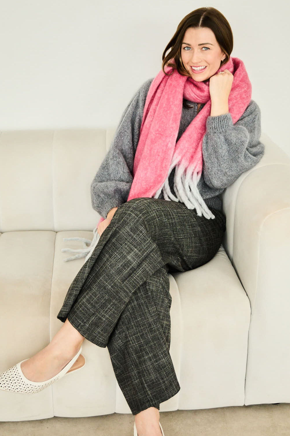 Winter Scarf - Tonal Pink