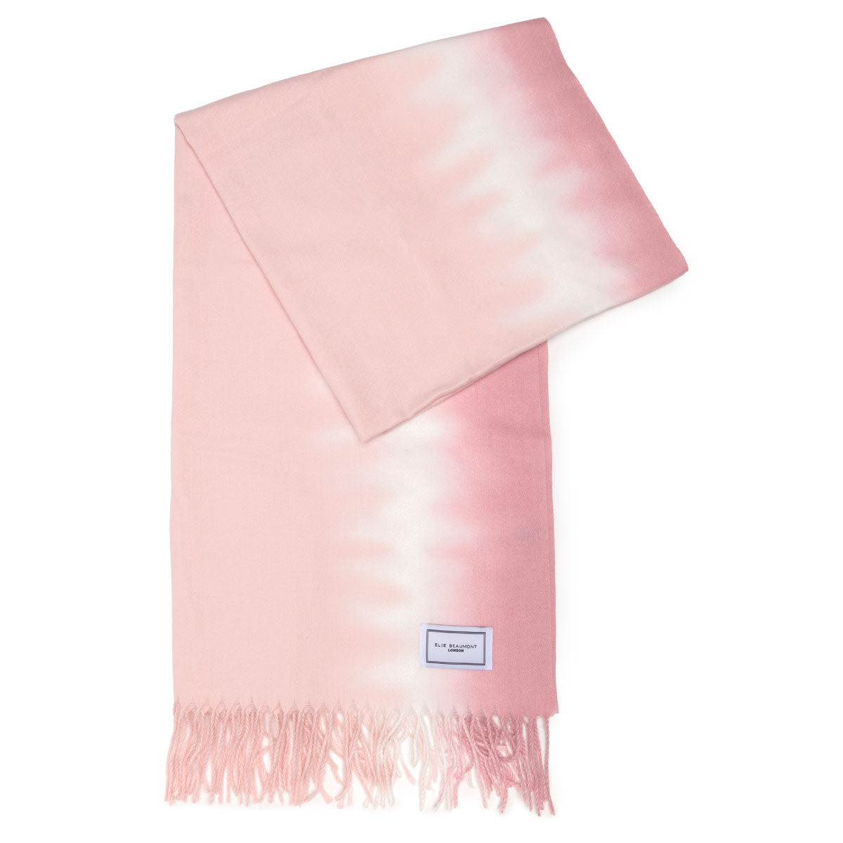 Flat Image of Pastel Pink Ombre Scarf by Elie Beaumont
