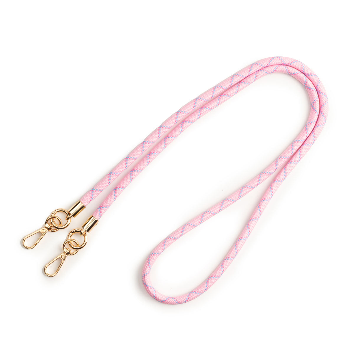 Image of the flat laid Pink Rope Lanyard Strap for Women by Elie Beaumont