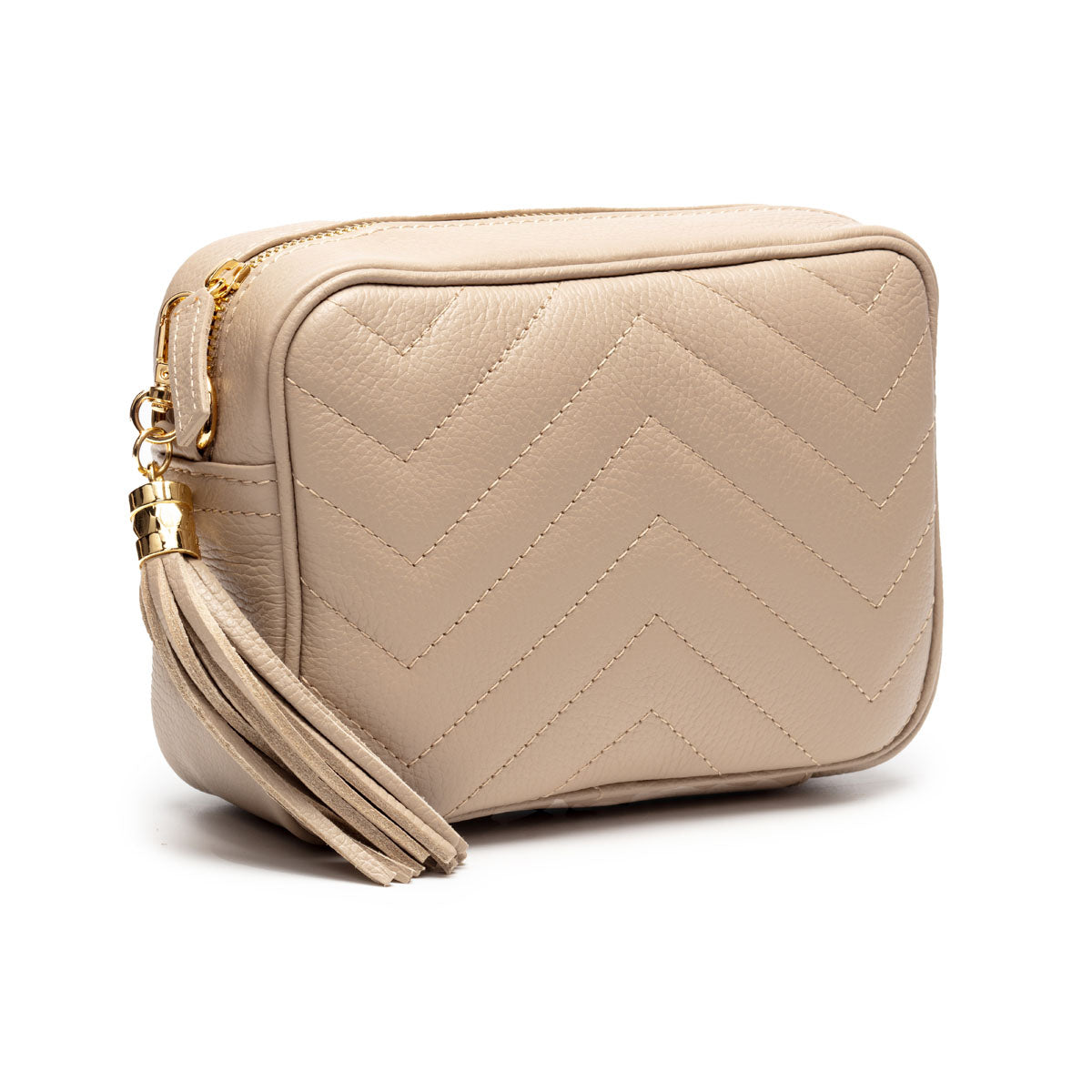 Quilted Standard Crossbody Bag - Biscuit