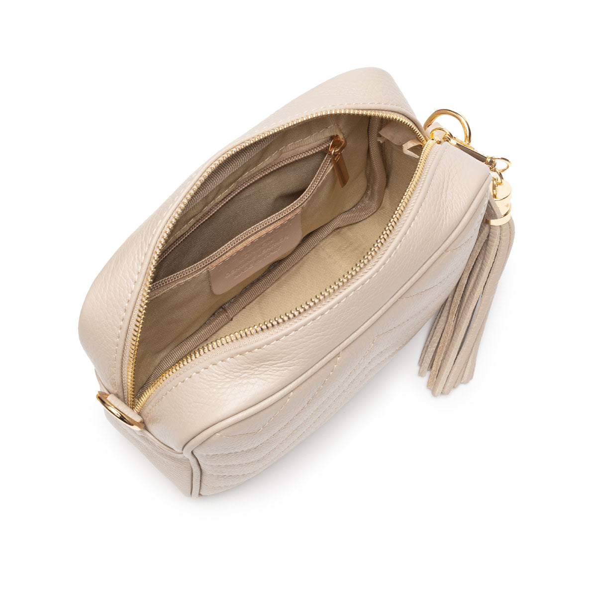 Quilted Standard Crossbody Bag - Biscuit