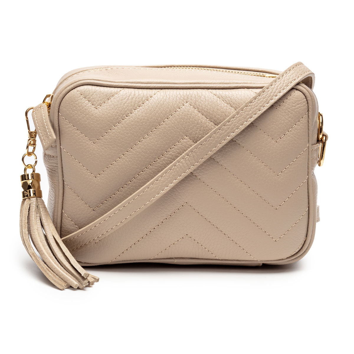 Quilted Standard Crossbody Bag - Biscuit
