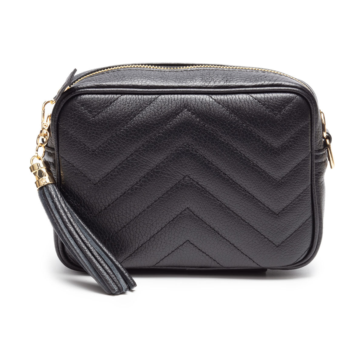 Quilted Standard Crossbody Bag - Black
