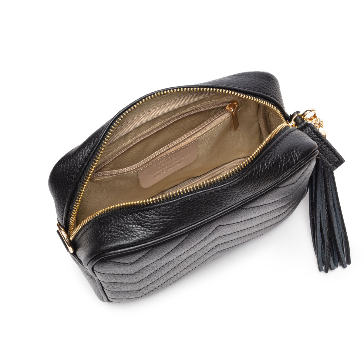 Quilted Standard Crossbody Bag - Black