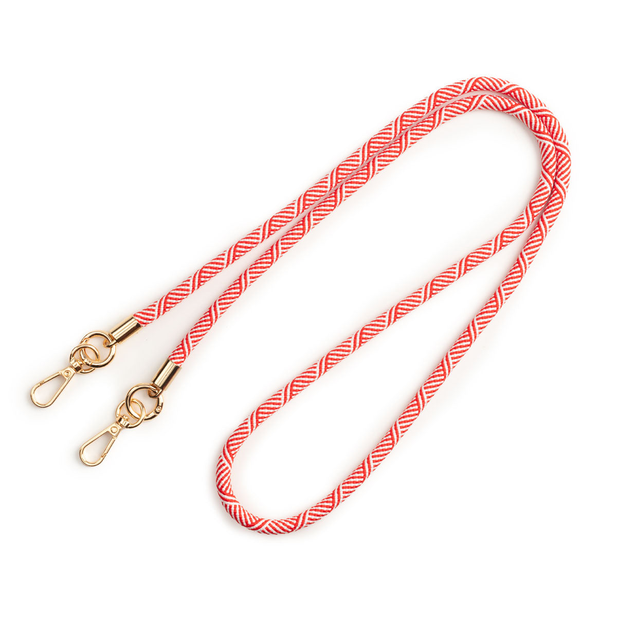 Image of the flat laid Red Inca Lanyard Strap for Women by Elie Beaumont