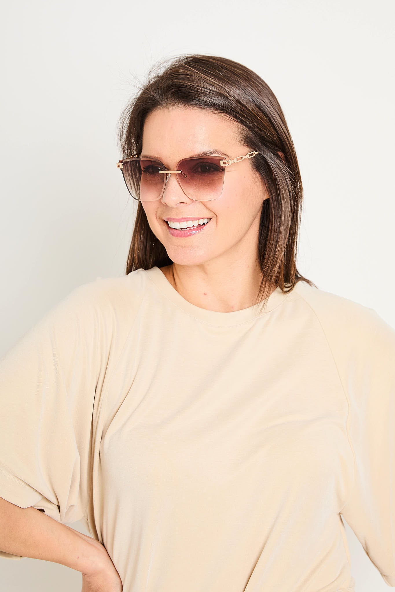 Model Image of Santorini Sunglasses by Elie Beaumont