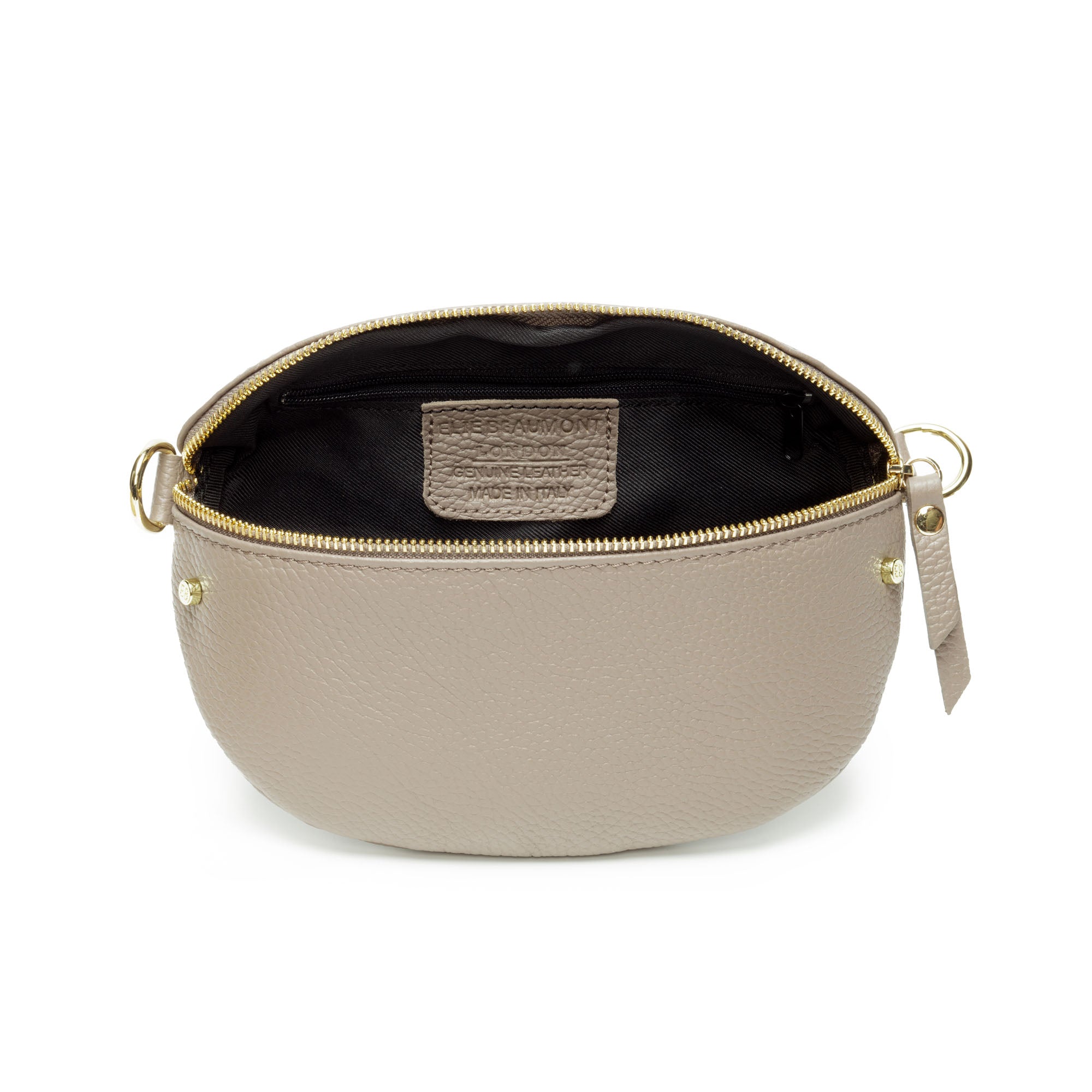 Sling Bag - Mink Grey with Green Gold Trim Strap