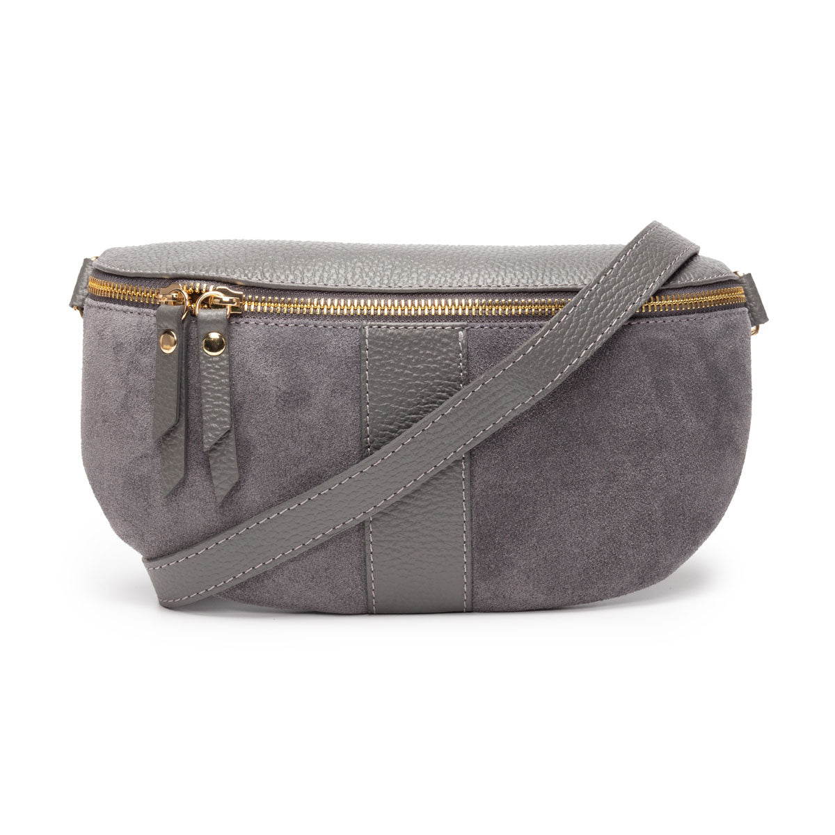 Suede Sling Bag Slate Grey