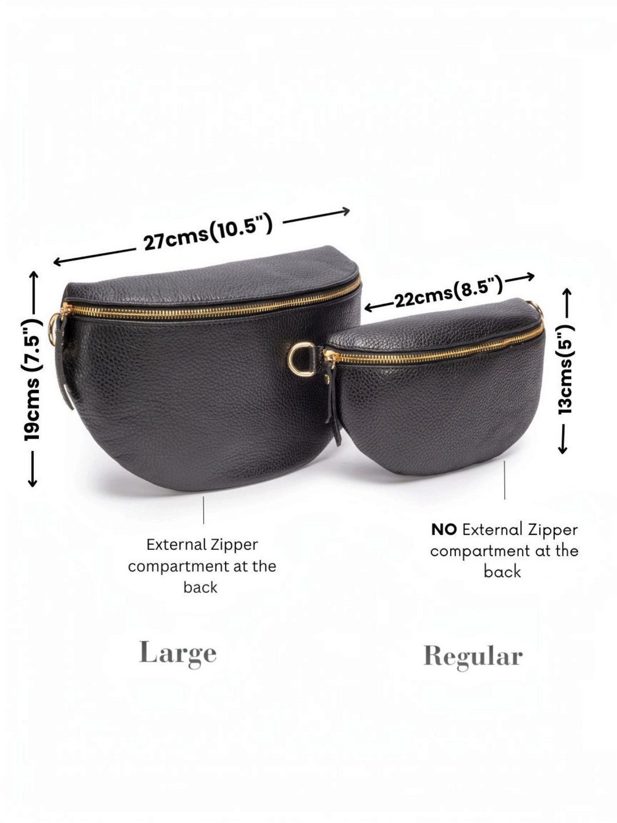 Sling Bag Black Combo-Bag, Cardholder & Gold Chevron strap