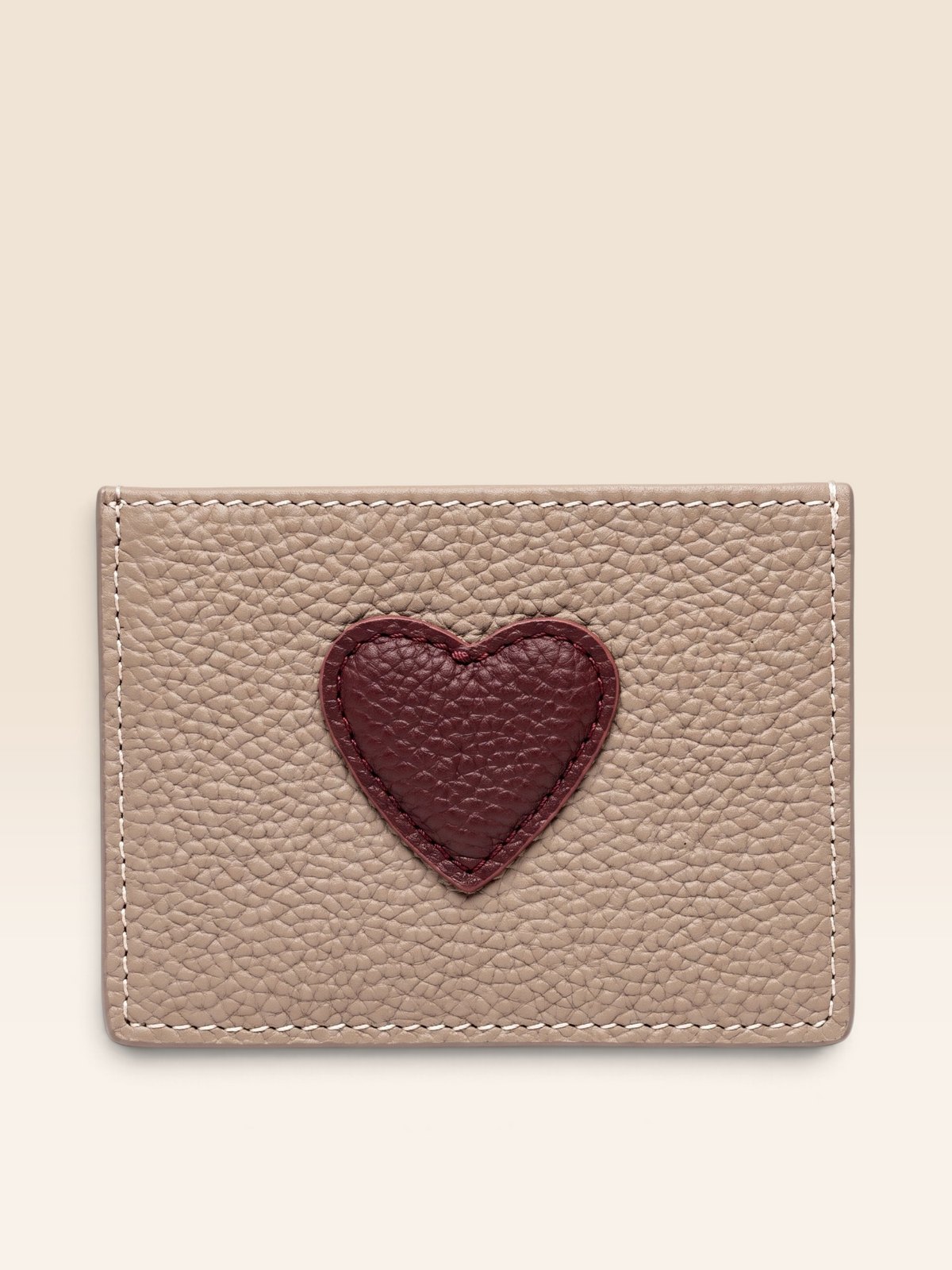Cardholder Heart Mink-Wine