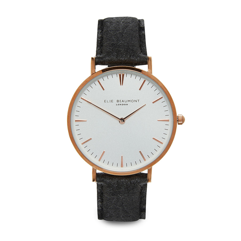 Vegan Oxford Large White Dial/Black