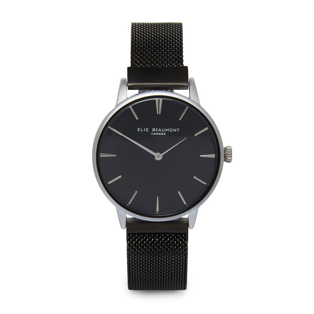 Holborn small magnetic ladies watch black mesh strap