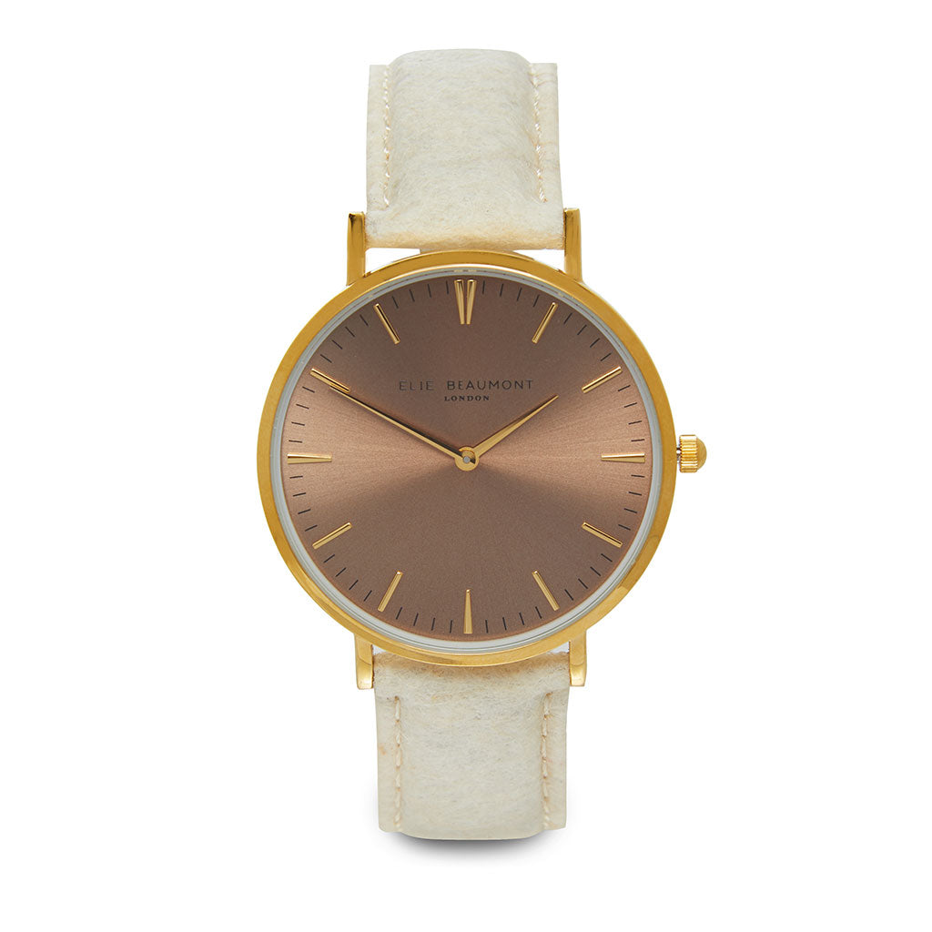 Vegan Oxford Large Coffee Dial/Cream