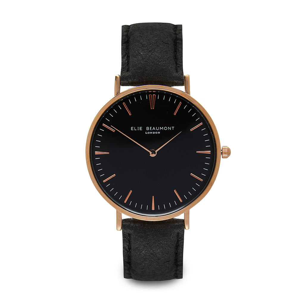 Vegan Oxford Large Black Dial/Black