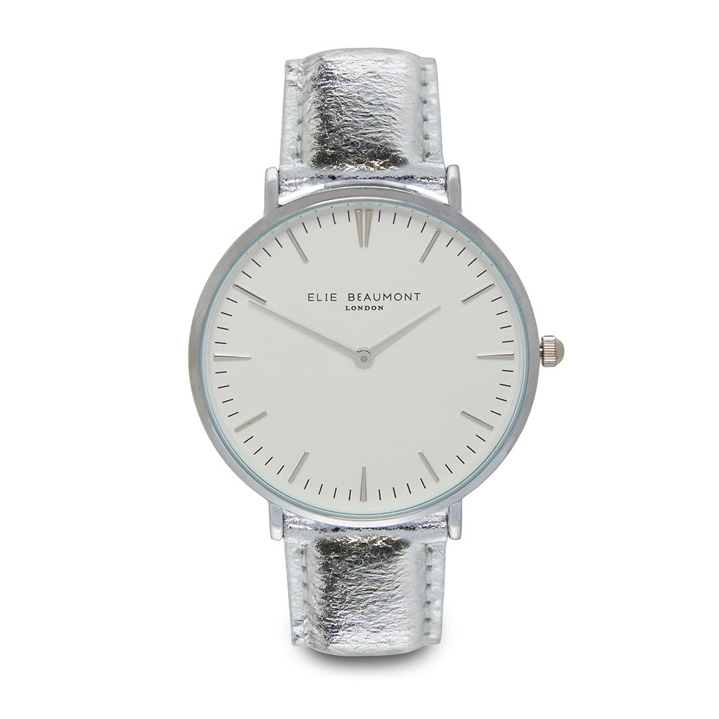 Vegan Oxford Large White Dial/Silver