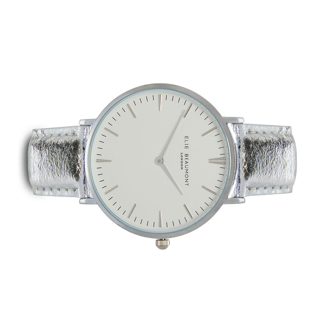 Vegan Oxford Large White Dial/Silver