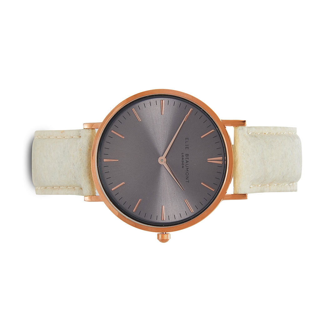 Vegan Oxford Large Grey Dial/Cream