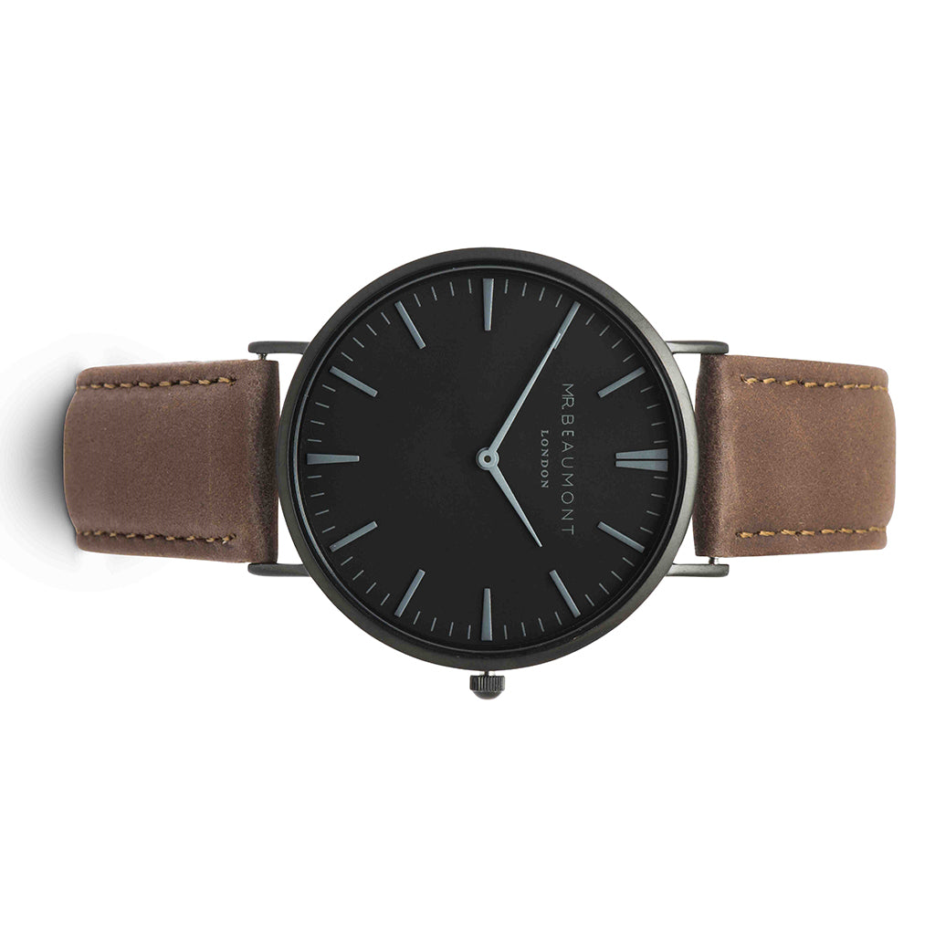 Mr Beaumont Leather Matt Brown