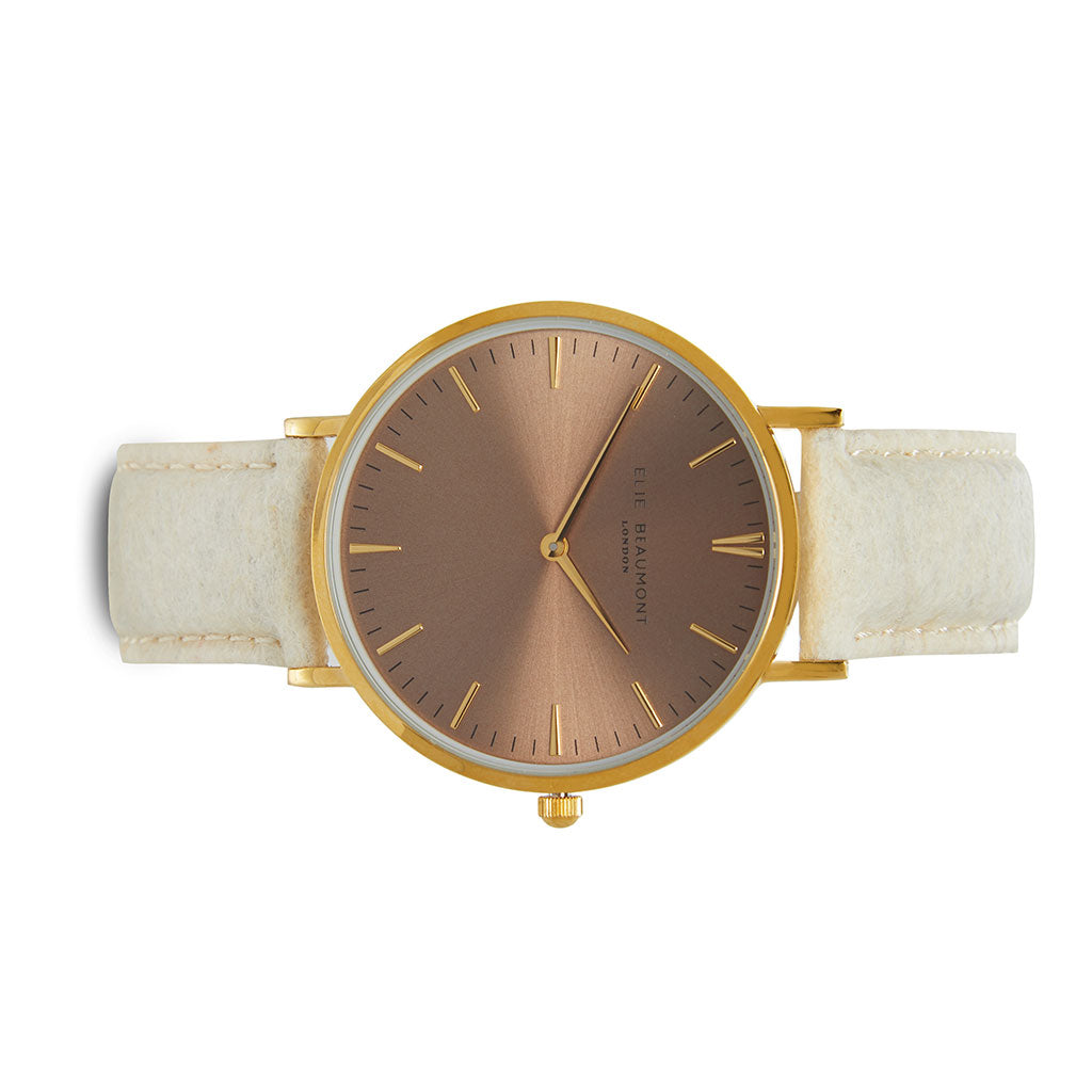 Vegan Oxford Large Coffee Dial/Cream