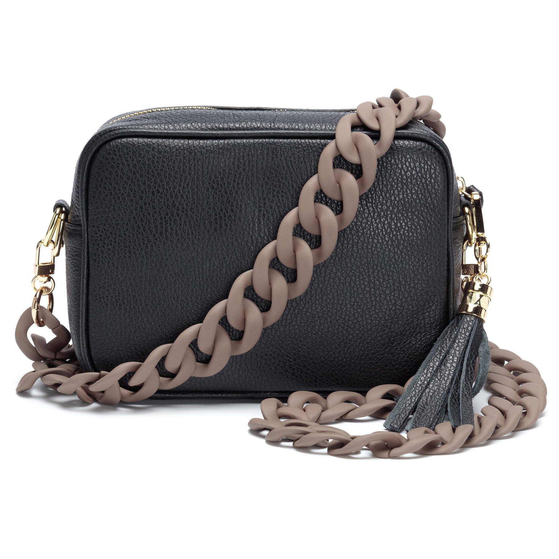 Crossbody strap - Soft Touch Taupe Acetate
