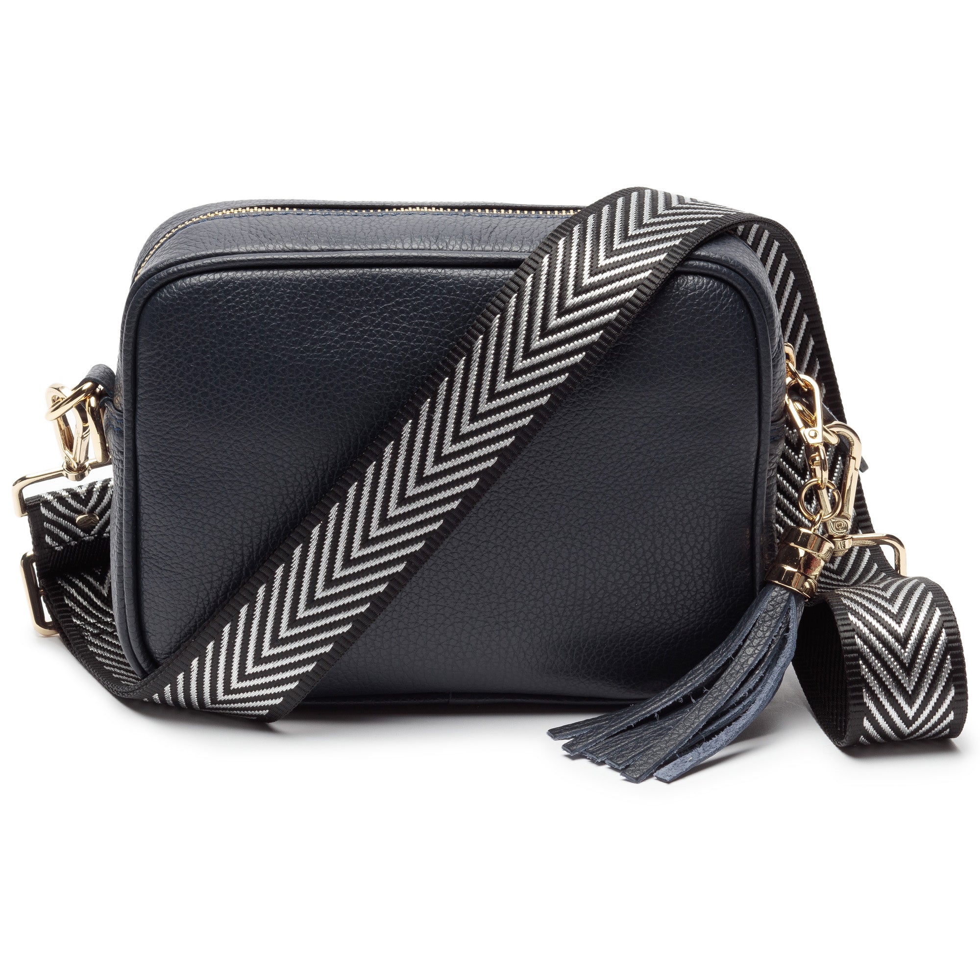 Crossbody Navy (Silver Chevron Strap)