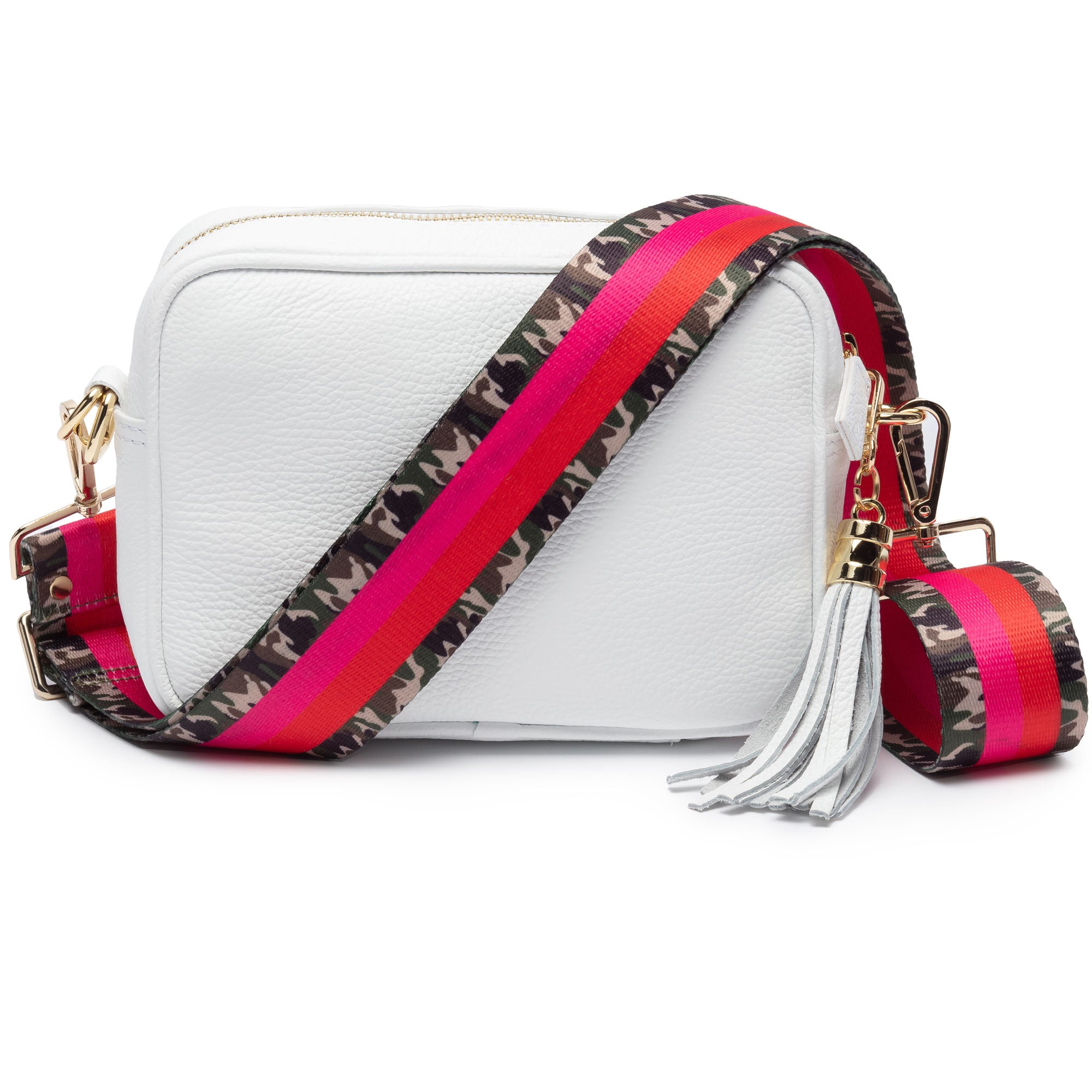 Crossbody White (Army Stripes strap)
