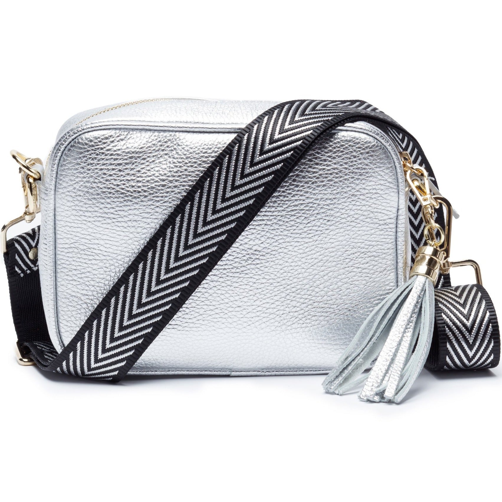 Crossbody Silver (Silver Chevron Strap)