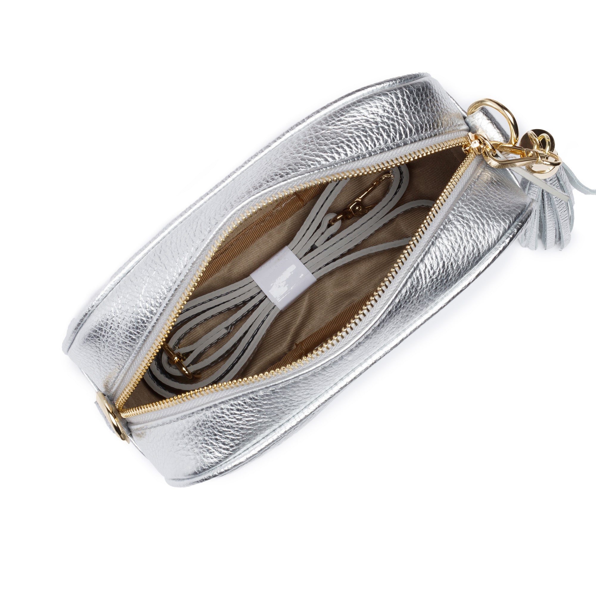 Crossbody Silver (Olive Leopard Strap)