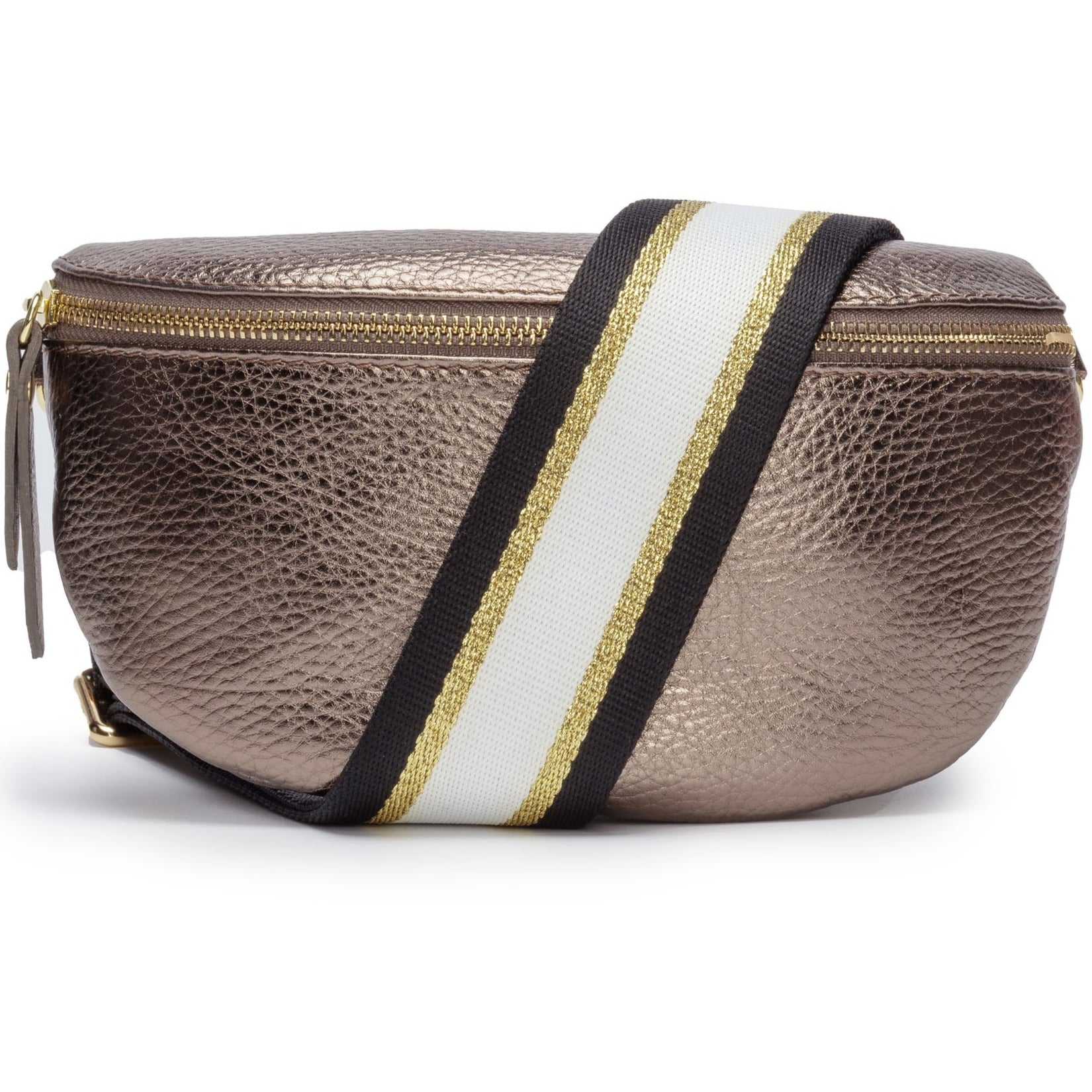 Sling Bag - Bronze with Black/Gold/White Strap