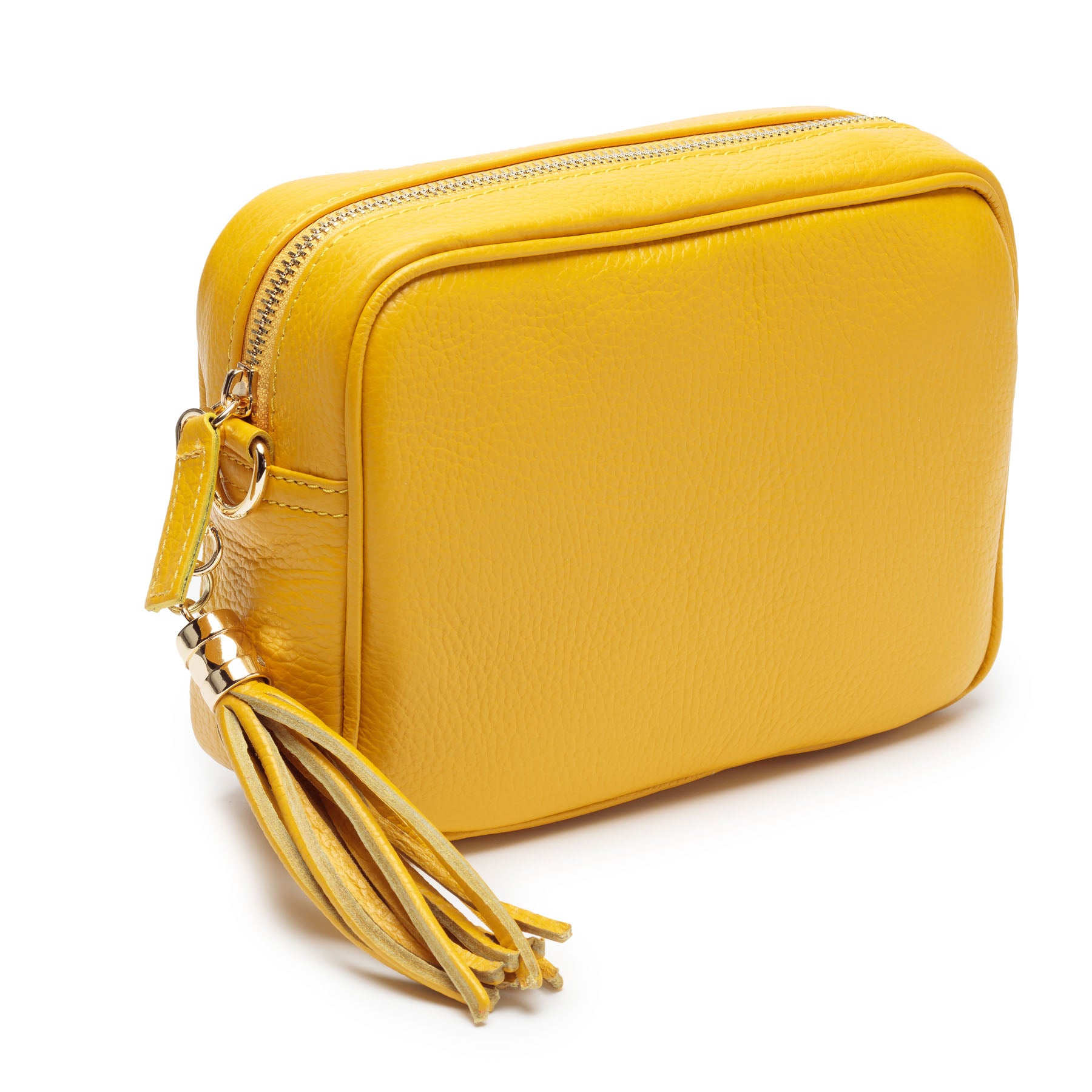 Crossbody Sunflower Yellow (Black/Gold/White Stripes Strap)