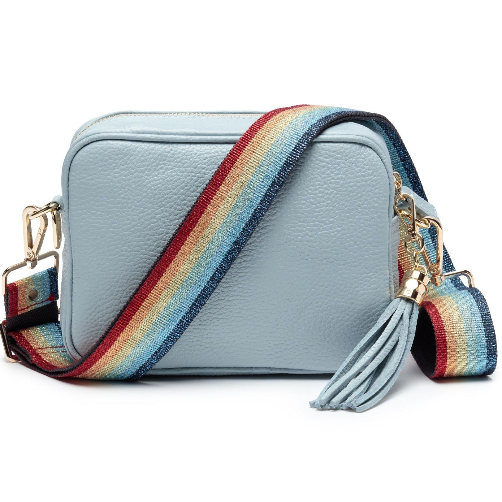 CROSSBODY PULVER BLAU (REGENBOGEN-RIEMEN)