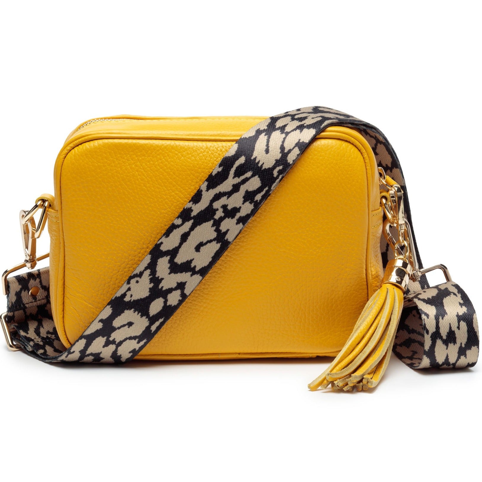 Crossbody Yellow (Leopard Strap)