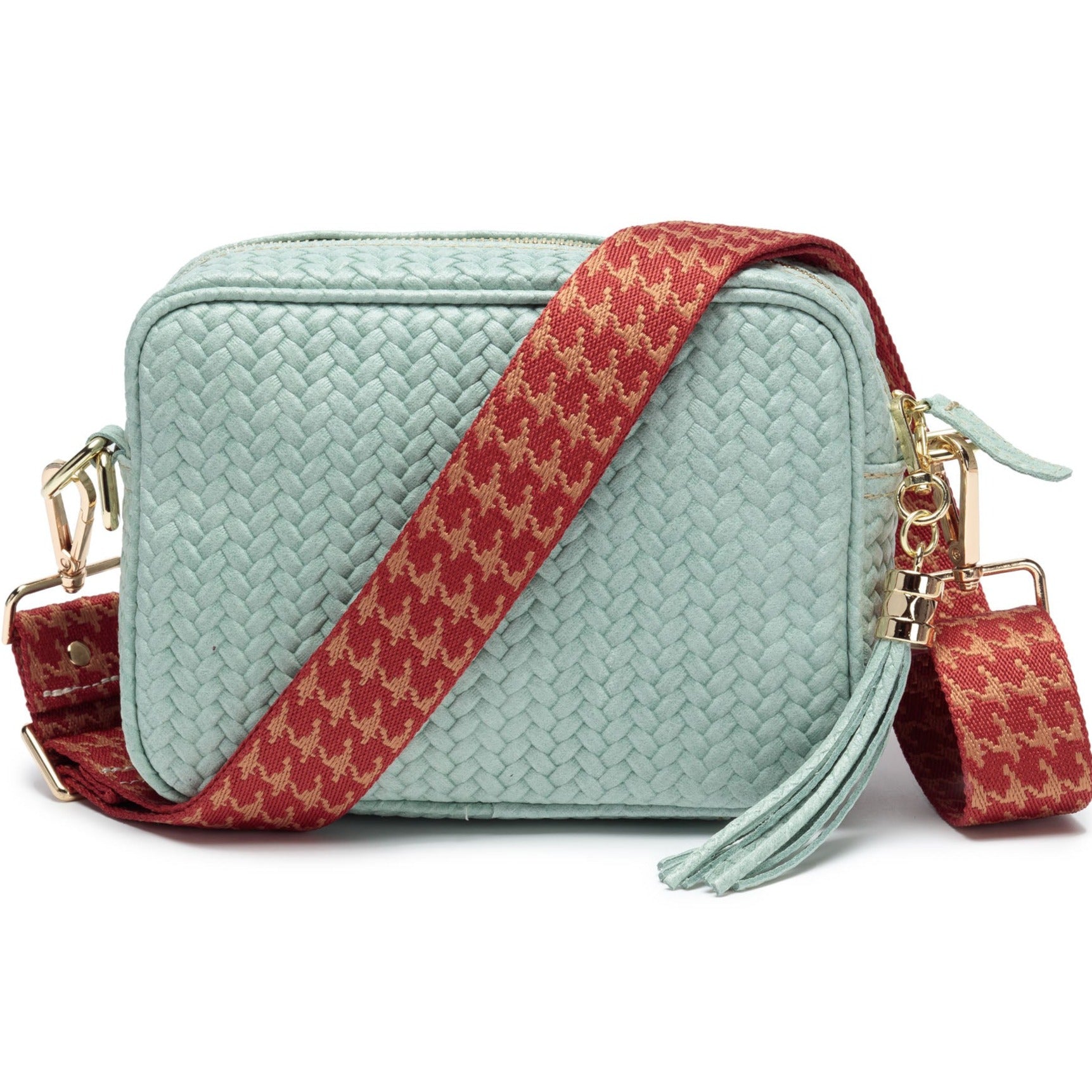 GEWEBTE CROSSBODY AQUA (RUBIN-HUNDEZAHNRIEMEN)