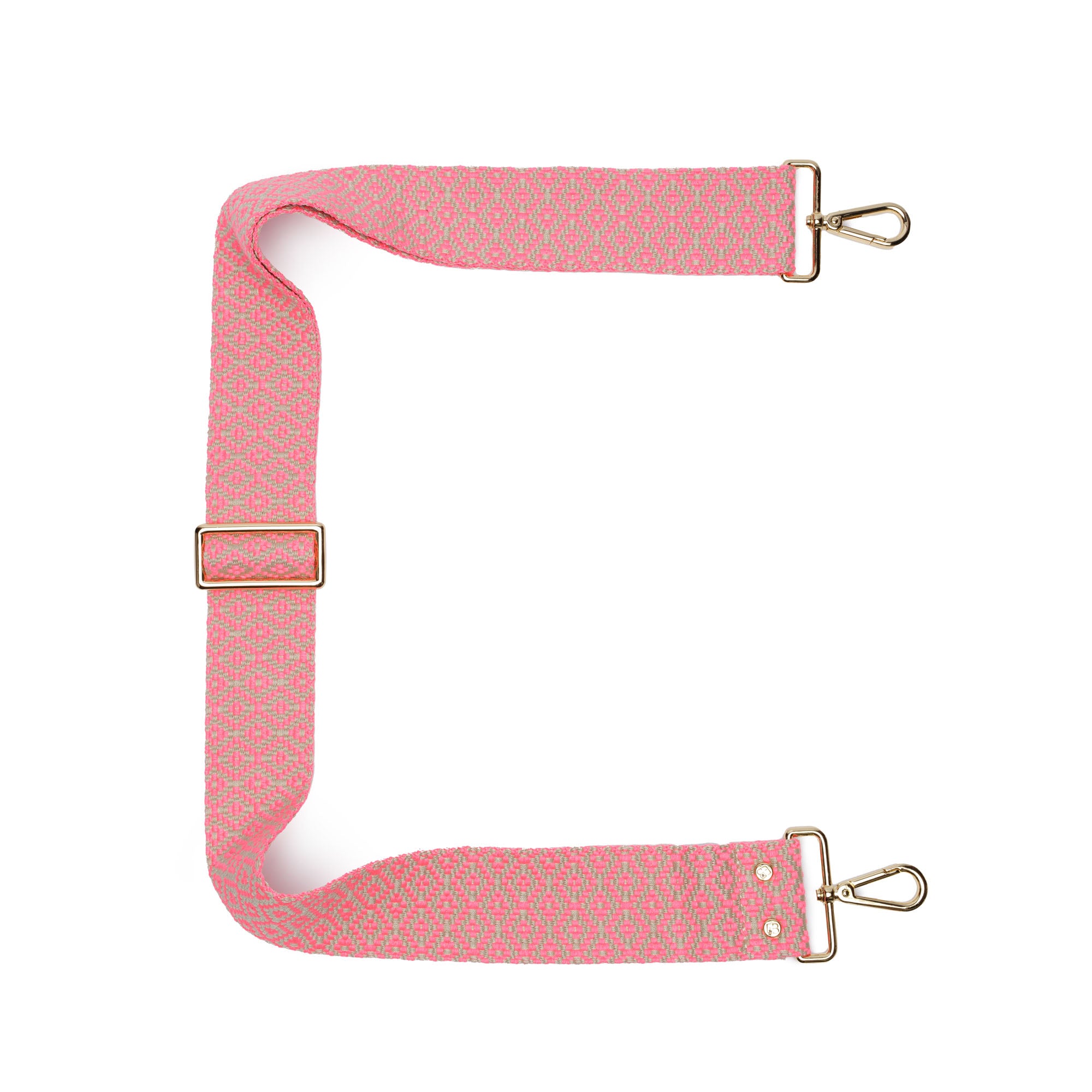 Crossbody Stone ( Pink Knitted Diamond Strap)