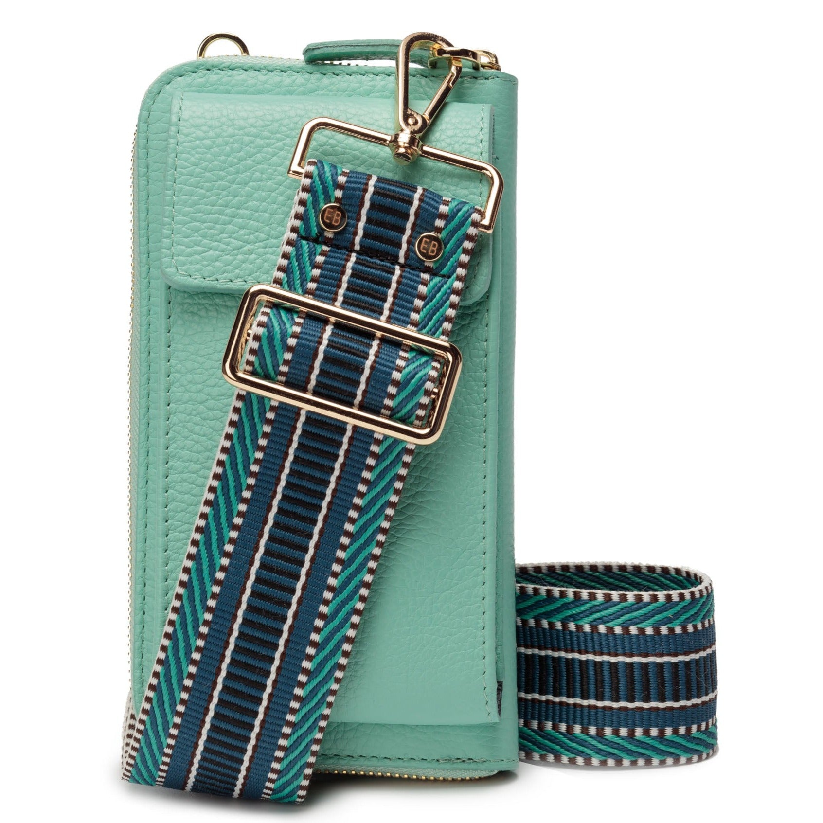 Phonebag Aqua (Blue Aztec strap)