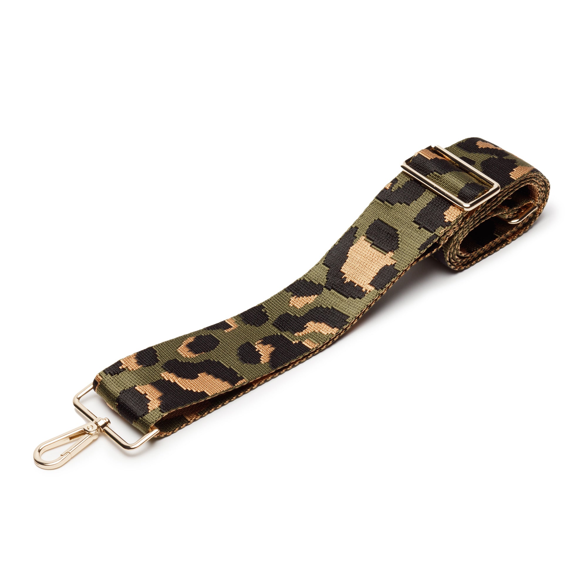 CROSSBODY RIEMEN - OLIVE LEOPARD