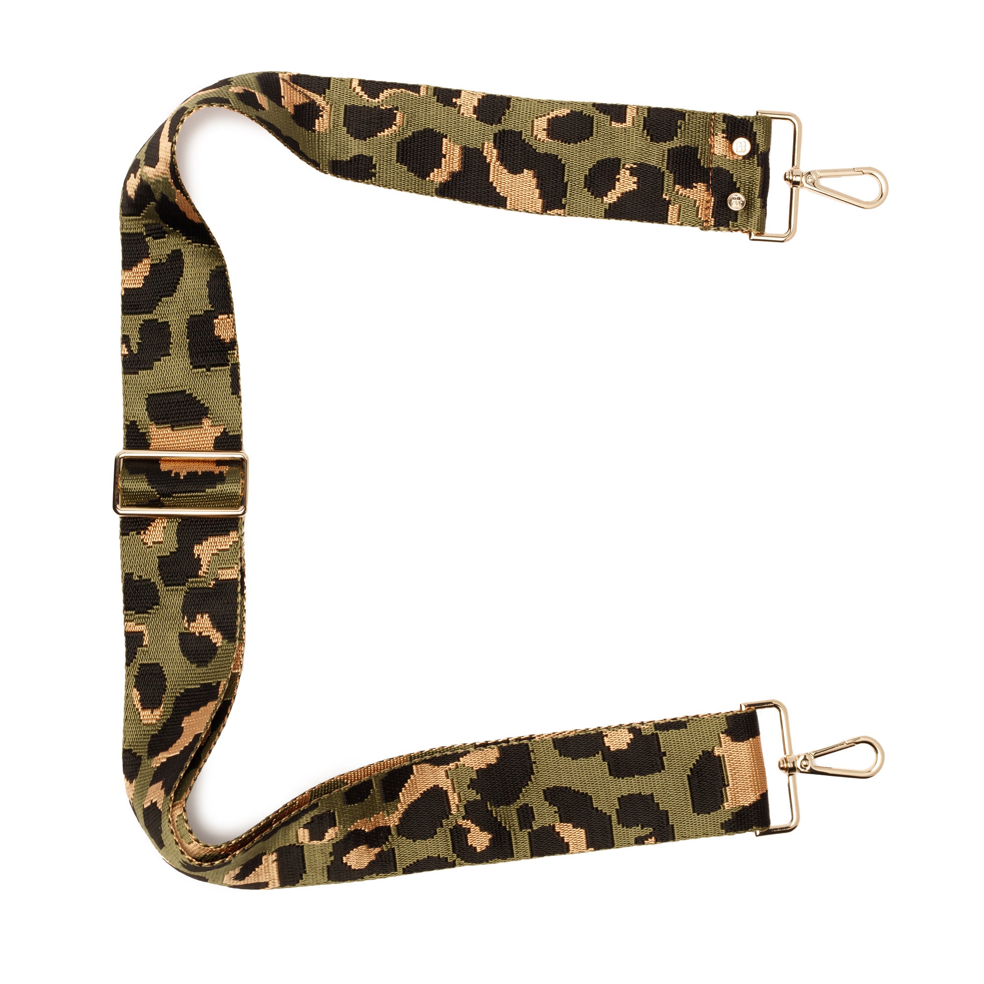 CROSSBODY RIEMEN - OLIVE LEOPARD