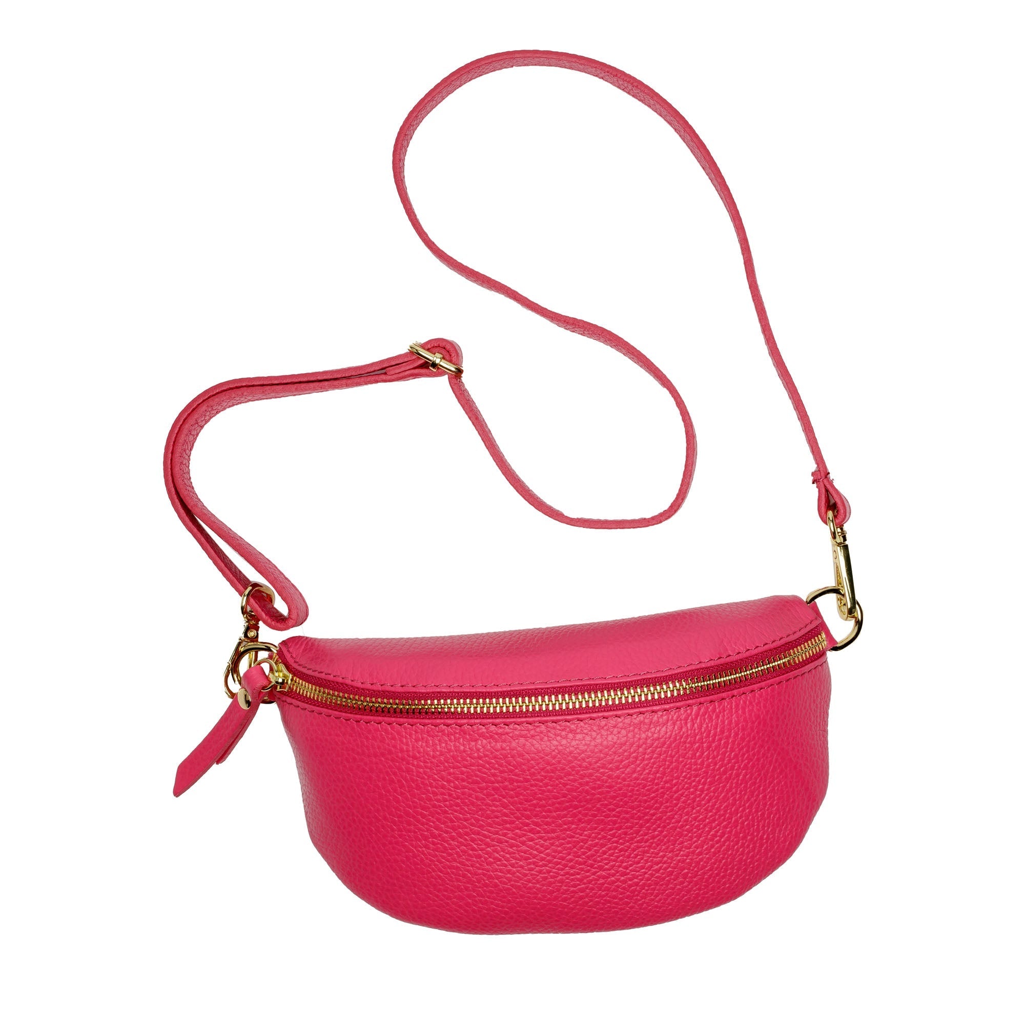 Sling Bag - Cerise (Peacock Strap)