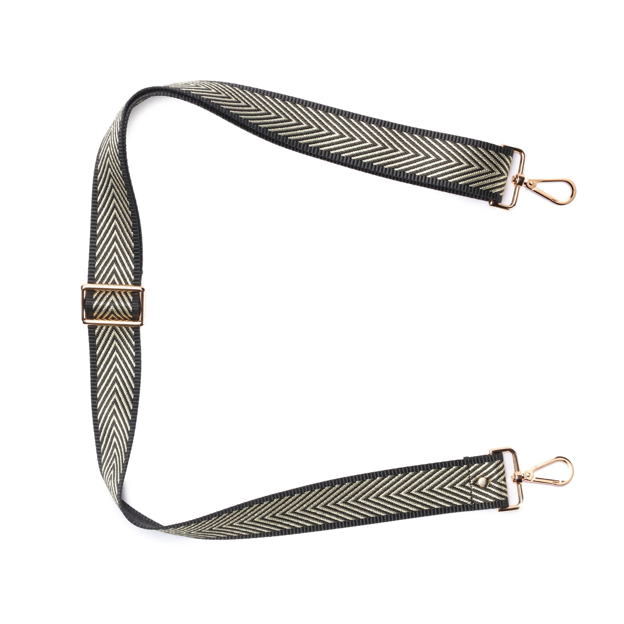 Crossbody strap - Gold Chevron