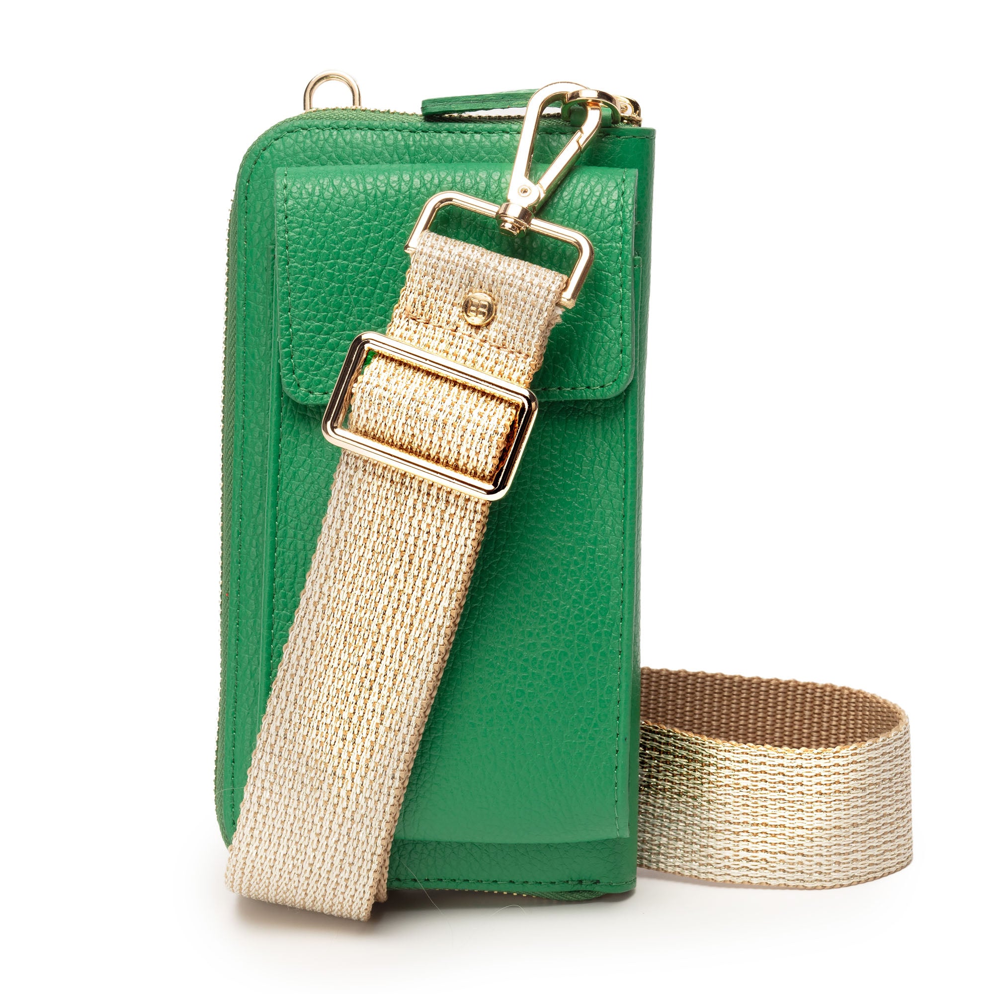 Phonebag Emerald (Gold Glam strap)