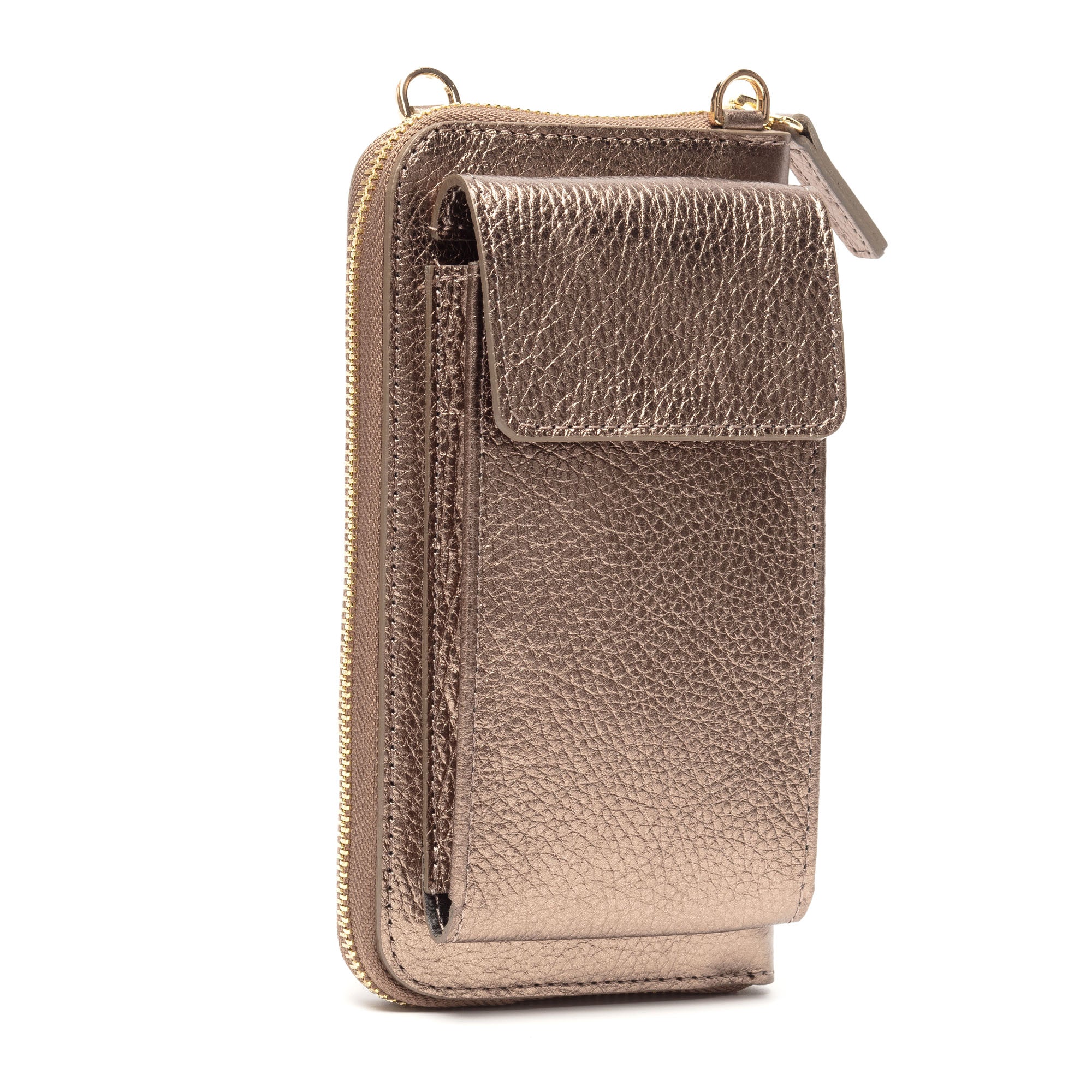 Phonebag Bronze (Champagne Stripes strap)