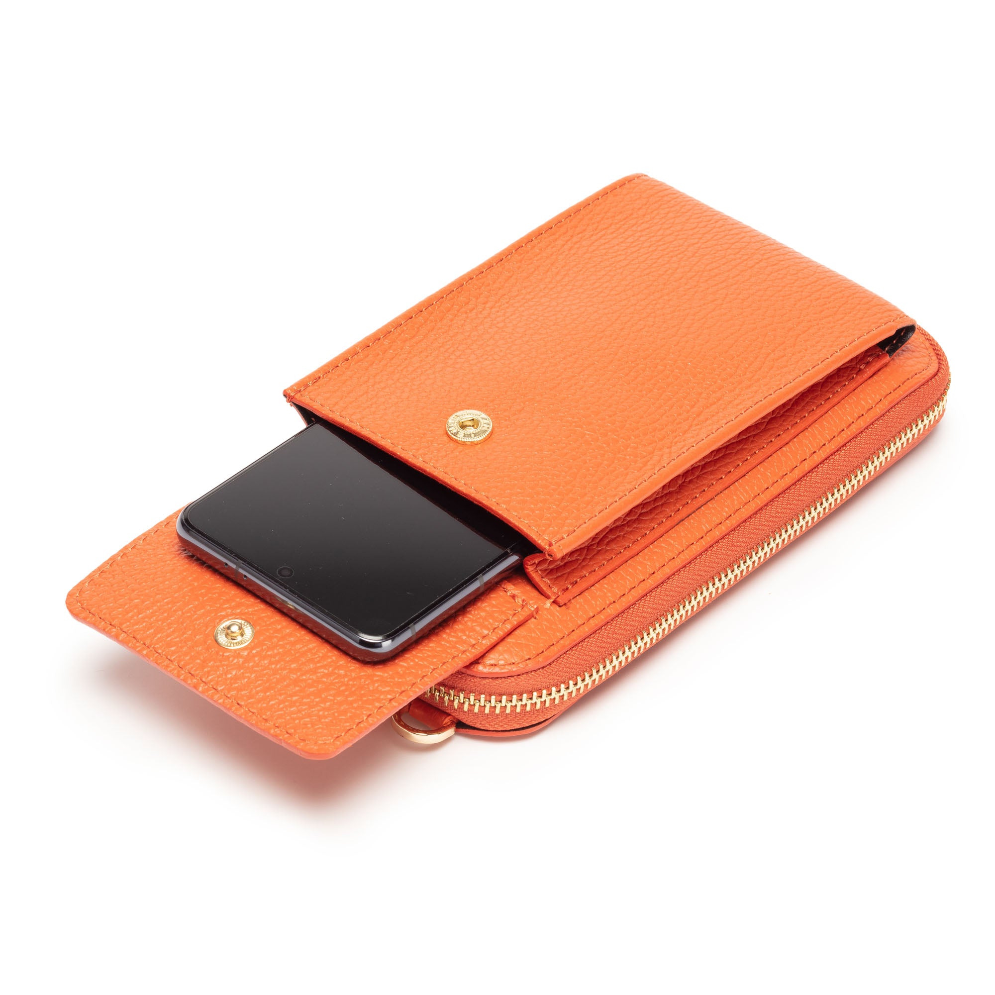 Phonebag Orange (Navy Copper strap)