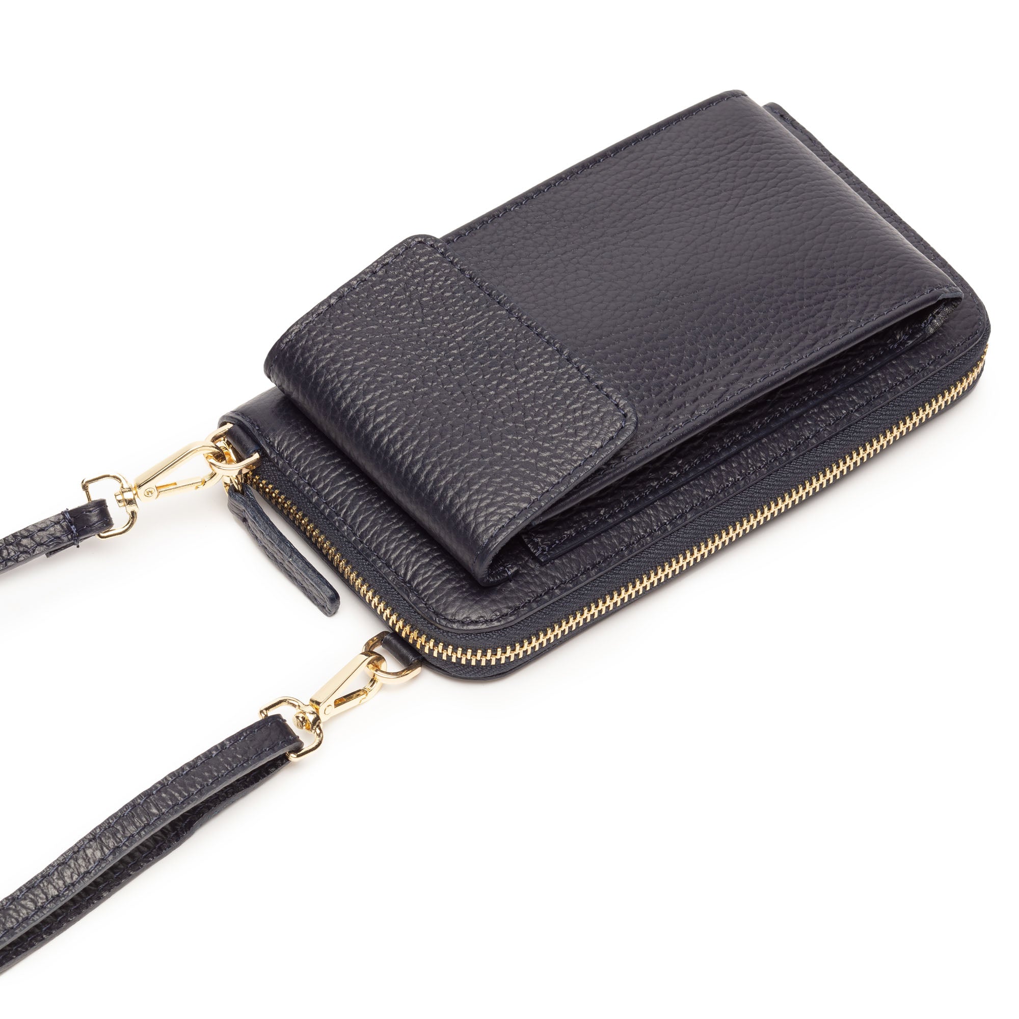 Phonebag Black (Olive Leopard strap)