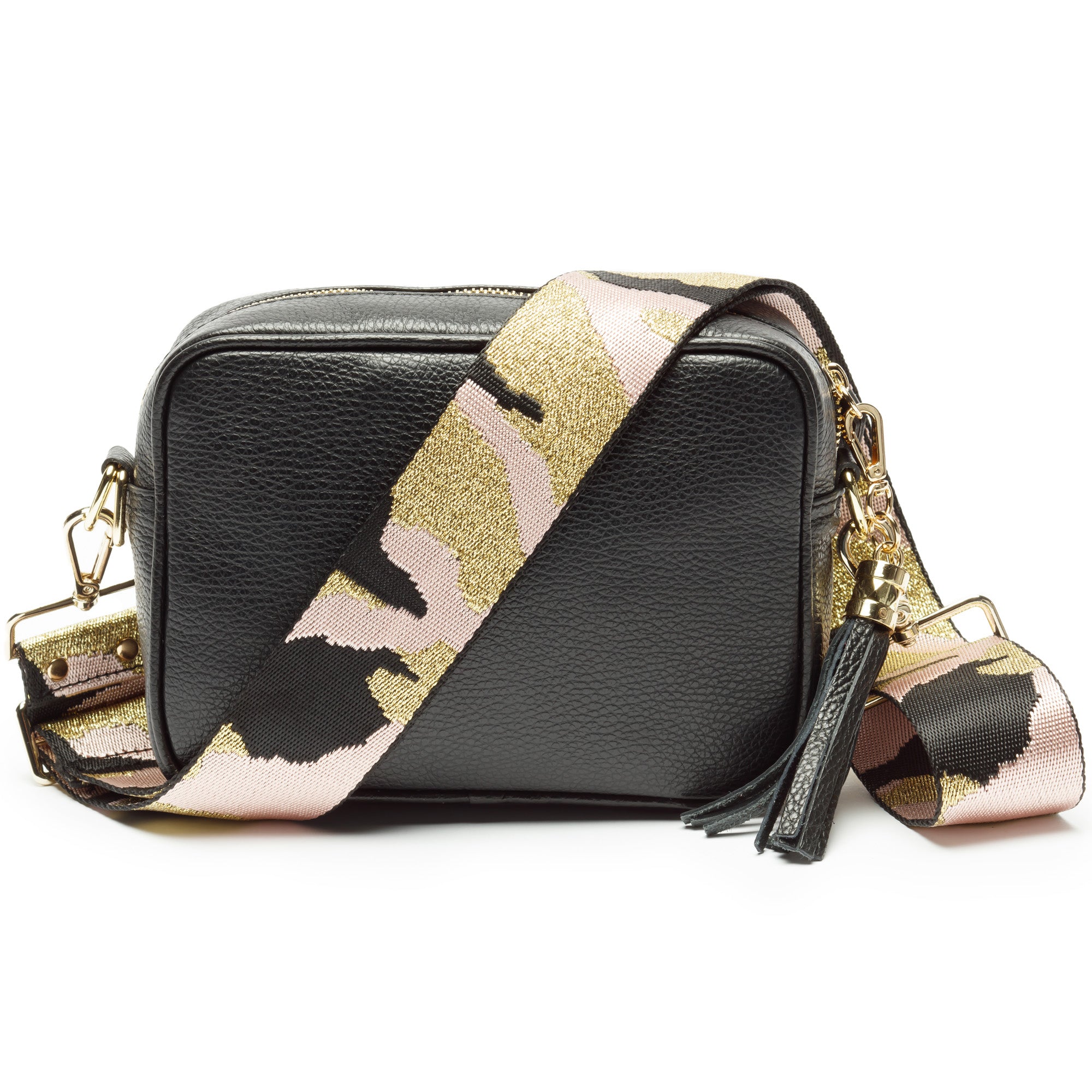 CROSSBODY SCHWARZ (Pink Camouflage Riemen)